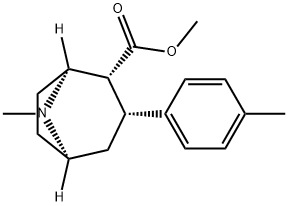 8-Azabicyclo[3.2.1]octane-2-carboxylic acid, 8-methyl-3-(4-methylphenyl)-, methyl ester, (1S,2R,3R,5R)- Struktur