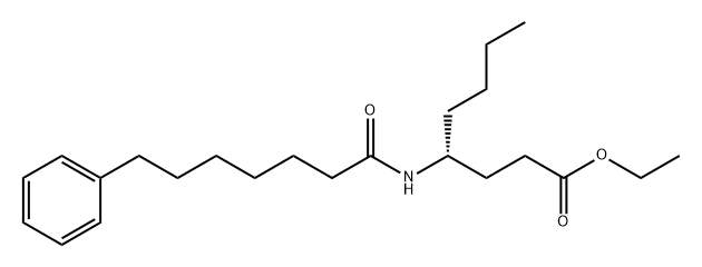 Octanoic acid, 4-[(1-oxo-7-phenylheptyl)amino]-, ethyl ester, (4R)- Struktur