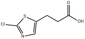 5-Thiazolepropanoic acid, 2-chloro- Struktur