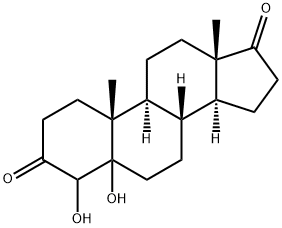 Androstane-3,17-dione, 4,5-dihydroxy- (6CI,9CI) Struktur