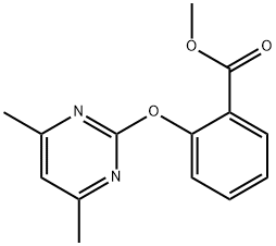 Benzoic acid, 2-[(4,6-dimethyl-2-pyrimidinyl)oxy]-, methyl ester Struktur