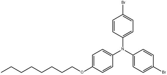 4-Bromo-N-(4-bromophenyl)-N-[4-(octyloxy)phenyl]benzenamine Struktur