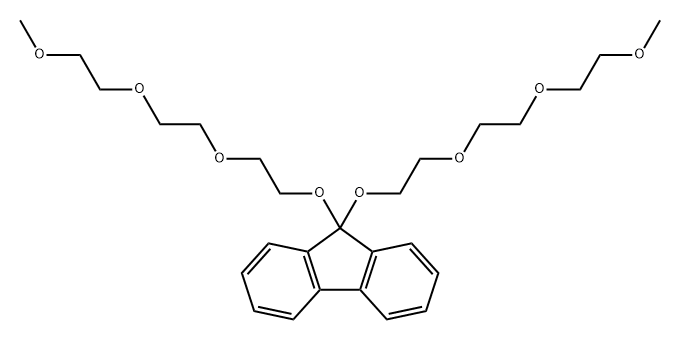 9H-Fluorene, 9,9-bis[2-[2-(2-methoxyethoxy)ethoxy]ethoxy]- Struktur