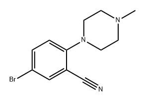 Benzonitrile, 5-bromo-2-(4-methyl-1-piperazinyl)- Struktur