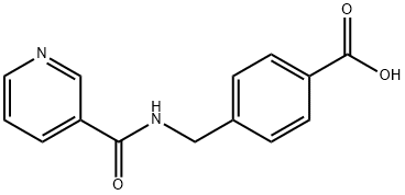 Benzoic acid, 4-[[(3-pyridinylcarbonyl)amino]methyl]- Struktur