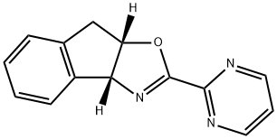 (3aR,8aS)-2-(Pyrimidin-2-yl)-3a,8a-dihydro-8H-indeno[1,2-d]oxazole Struktur