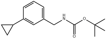 tert-butyl 3-cyclopropylbenzylcarbamate Struktur