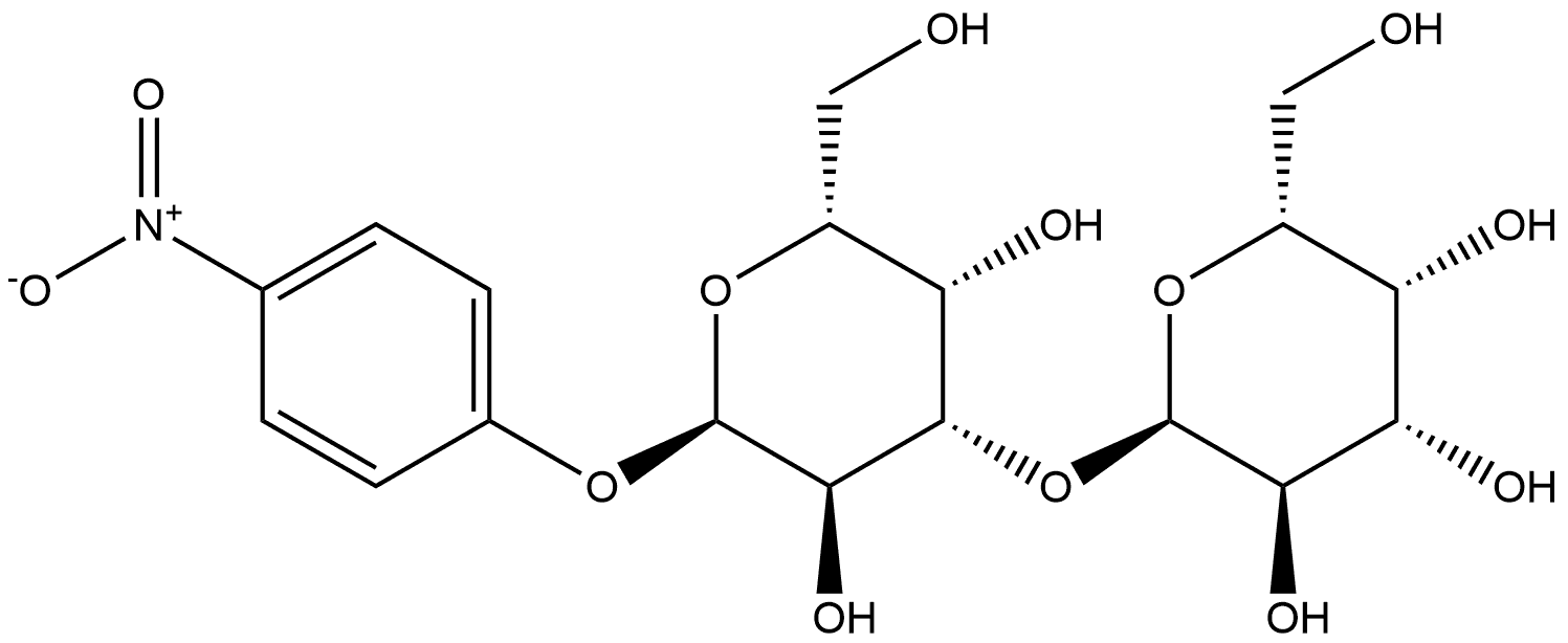 α-D-Galactopyranoside, 4-nitrophenyl 3-O-α-D-galactopyranosyl- Struktur