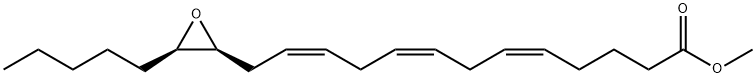 5,8,11-Tridecatrienoic acid, 13-[(2S,3R)-3-pentyloxiranyl]-, methyl ester, (5Z,8Z,11Z)- (9CI) Struktur