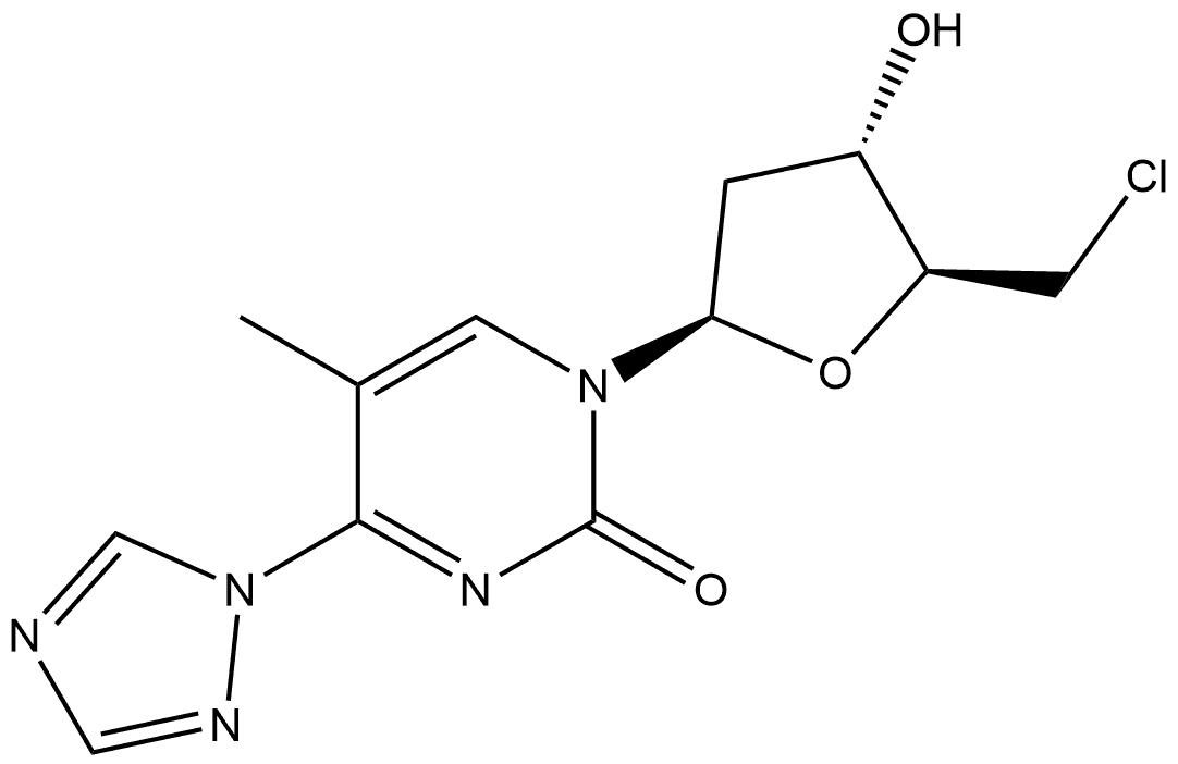 2(1H)-Pyrimidinone, 1-(5-chloro-2,5-dideoxy-β-D-erythro-pentofuranosyl)-5-methyl-4-(1H-1,2,4-triazol-1-yl)-