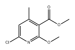 3-Pyridinecarboxylic acid, 6-chloro-2-methoxy-4-methyl-, methyl ester Struktur