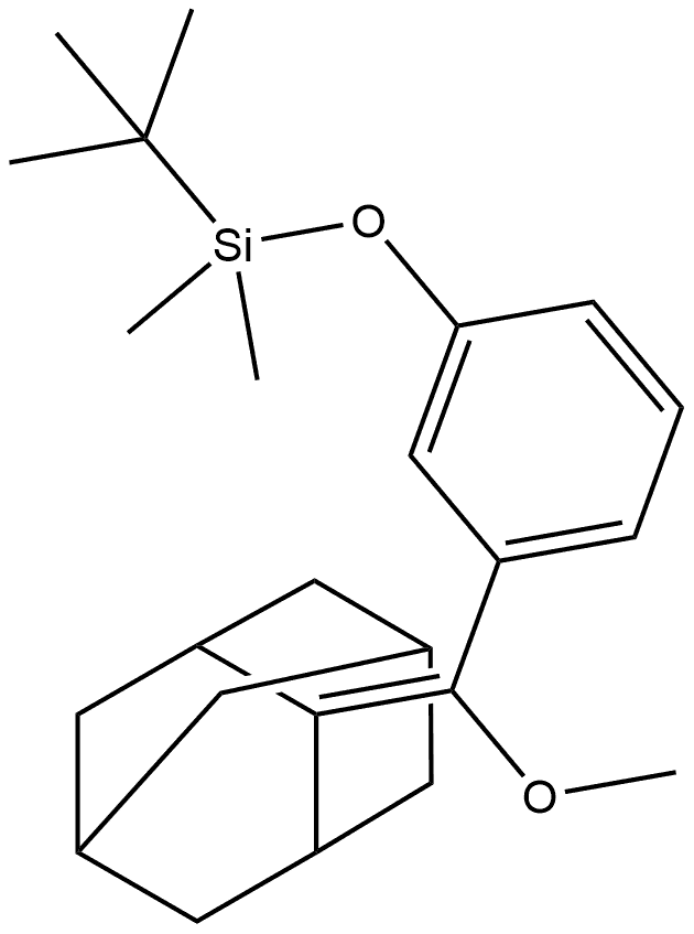 Tricyclo[3.3.1.13,7]decane, 2-[[3-[[(1,1-dimethylethyl)dimethylsilyl]oxy]phenyl]methoxymethylene]- Struktur