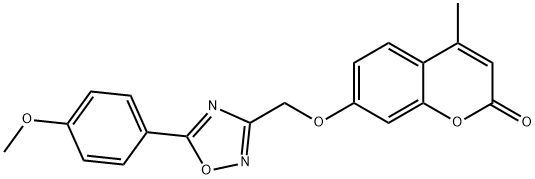 2H-1-Benzopyran-2-one, 7-[[5-(4-methoxyphenyl)-1,2,4-oxadiazol-3-yl]methoxy]-4-methyl- Struktur