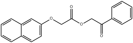 Acetic acid, 2-(2-naphthalenyloxy)-, 2-oxo-2-phenylethyl ester Struktur