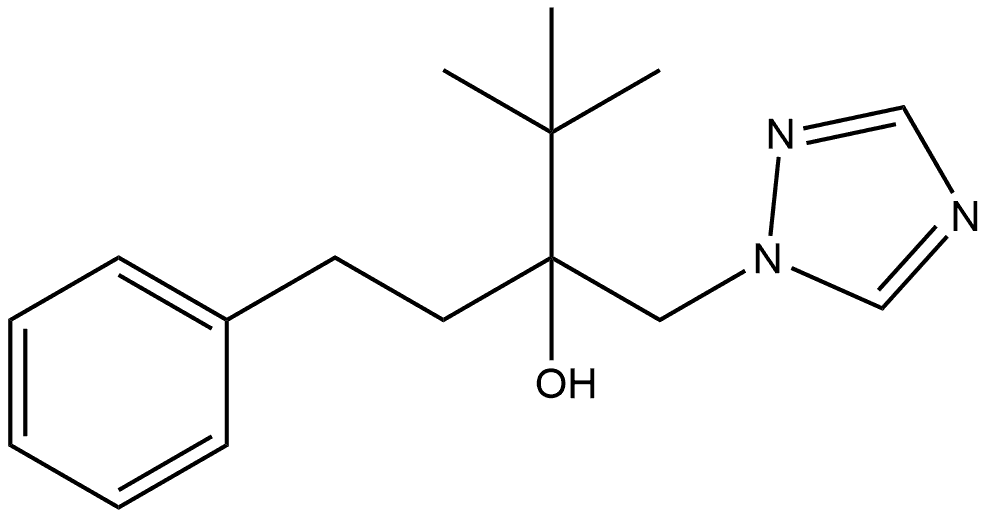 1H-1,2,4-Triazole-1-ethanol, α-(1,1-dimethylethyl)-α-(2-phenylethyl)- Struktur