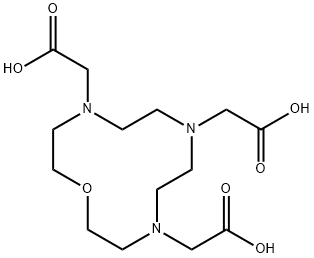 1-Oxa-4,7,10-triazacyclododecane-4,7,10-trisacetic acid Struktur