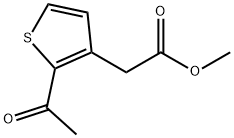 3-Thiopheneacetic acid, 2-acetyl-, methyl ester Struktur