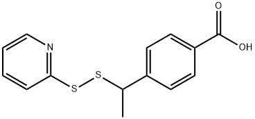 Benzoic acid, 4-[1-(2-pyridinyldithio)ethyl]- Struktur