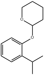 2H-Pyran, tetrahydro-2-[2-(1-methylethyl)phenoxy]- Struktur