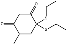 1,3-Cyclohexanedione, 4,4-bis(ethylthio)-6-methyl- Struktur