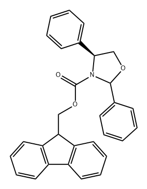 3-Oxazolidinecarboxylic acid, 2,4-diphenyl-, 9H-fluoren-9-ylmethyl ester, (4S)- Struktur