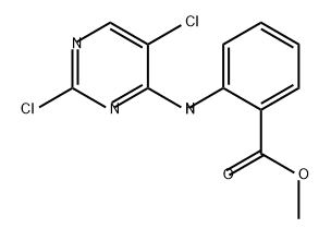 Benzoic acid, 2-[(2,5-dichloro-4-pyrimidinyl)amino]-, methyl ester Struktur