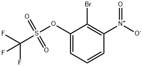 2-Bromo-3-nitrophenyl trifluoromethanesulphonate Struktur