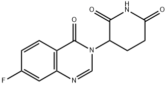 2,6-Piperidinedione, 3-(7-fluoro-4-oxo-3(4H)-quinazolinyl)- Struktur