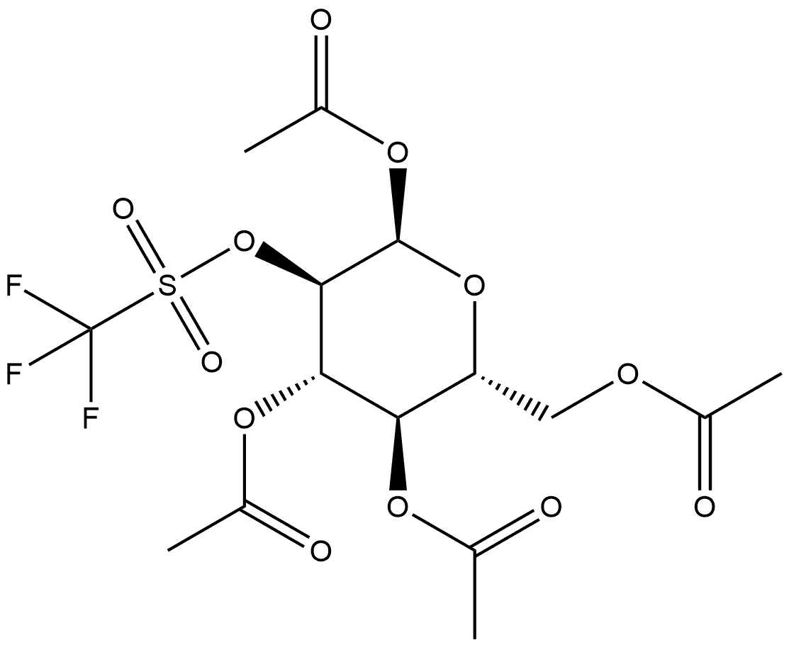 α-D-Glucopyranose, 1,3,4,6-tetraacetate 2-(trifluoromethanesulfonate) (9CI) Struktur