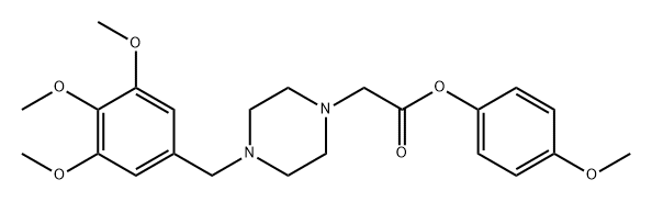 1-Piperazineacetic acid, 4-[(3,4,5-trimethoxyphenyl)methyl]-, 4-methoxyphenyl ester Struktur