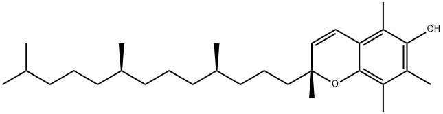 2H-1-Benzopyran-6-ol, 2,5,7,8-tetramethyl-2-[(4R,8R)-4,8,12-trimethyltridecyl]-, (2R)- Struktur