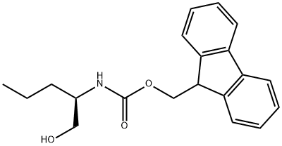 Carbamic acid, N-[(1R)-1-(hydroxymethyl)butyl]-, 9H-fluoren-9-ylmethyl ester Struktur