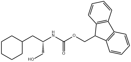 Carbamic acid, N-[(1S)-2-cyclohexyl-1-(hydroxymethyl)ethyl]-, 9H-fluoren-9-ylmethyl ester Struktur