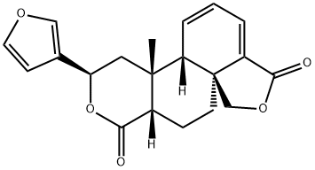 1H,10H-Furo[3',4':4a,5]naphtho[2,1-c]pyran-1,8(4bH)-dione, 3-(3-furanyl)-3,4,4a,11,12,12a-hexahydro-4a-methyl-, (3R,4aR,4bS,10aS,12aS)- Struktur