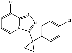 1,2,4-Triazolo[4,3-a]pyridine, 8-bromo-3-[1-(4-chlorophenyl)cyclopropyl]- Struktur