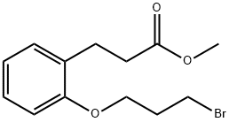 Benzenepropanoic acid, 2-(3-bromopropoxy)-, methyl ester Struktur