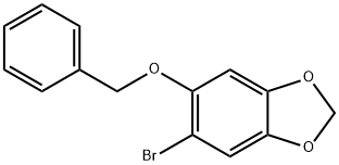 1,3-Benzodioxole, 5-bromo-6-(phenylmethoxy)- Struktur