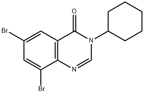 6,8-Dibromo-3-cyclohexylquinazolin-4(3H)-one Structure