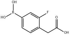 Benzeneacetic acid, 4-borono-2-fluoro- Struktur