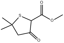 2-Thiophenecarboxylic acid, tetrahydro-5,5-dimethyl-3-oxo-, methyl ester Struktur