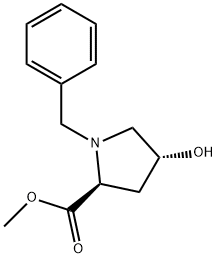 methyl (2S,4R)-1-benzyl-4-hydroxypyrrolidine-2-carboxylate Struktur