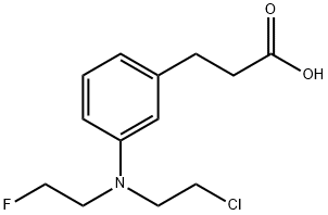 Benzenepropanoic acid, 3-[(2-chloroethyl)(2-fluoroethyl)amino]- Struktur