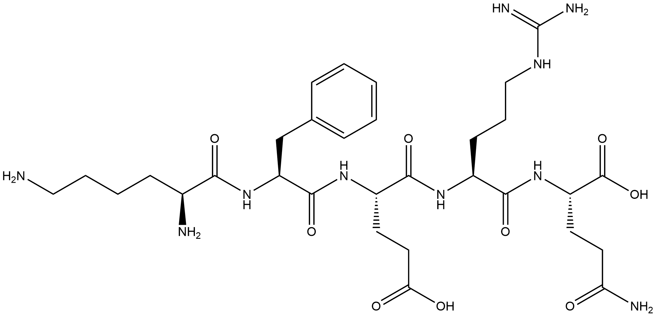 L-Glutamine, L-lysyl-L-phenylalanyl-L-α-glutamyl-L-arginyl- Struktur