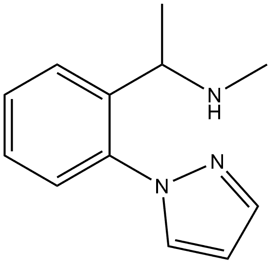 1-(2-(1H-pyrazol-1-yl)phenyl)-N-methylethan-1-amine Struktur