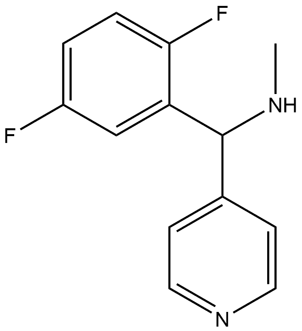 1-(2,5-difluorophenyl)-N-methyl-1-(pyridin-4-yl)methanamine Struktur