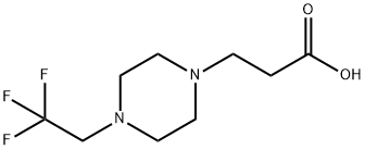 1-Piperazinepropanoic acid, 4-(2,2,2-trifluoroethyl)- Struktur