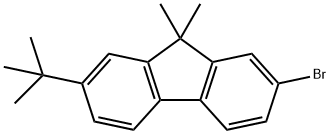 9H-Fluorene, 2-bromo-7-(1,1-dimethylethyl)-9,9-dimethyl- Struktur