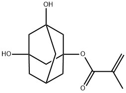 2-Propenoic acid, 2-methyl-, 3,5-dihydroxytricyclo[3.3.1.13,7]dec-1-yl este Struktur