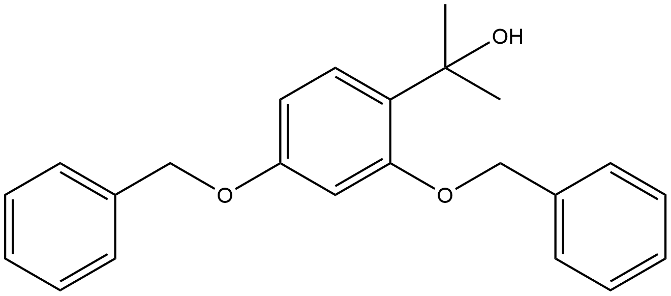 Benzenemethanol, α,α-dimethyl-2,4-bis(phenylmethoxy)- Struktur