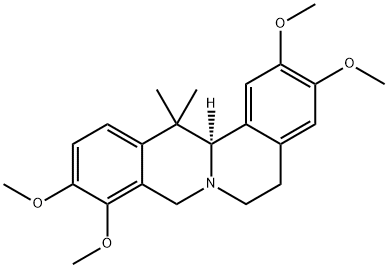 6H-Dibenzo[a,g]quinolizine, 5,8,13,13a-tetrahydro-2,3,9,10-tetramethoxy-13,13-dimethyl-, (13aS)- Struktur